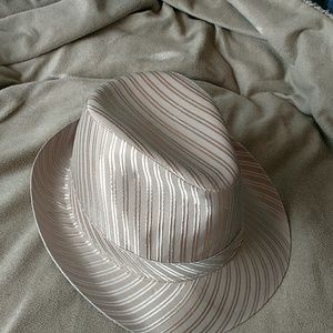 Silver striped fedora